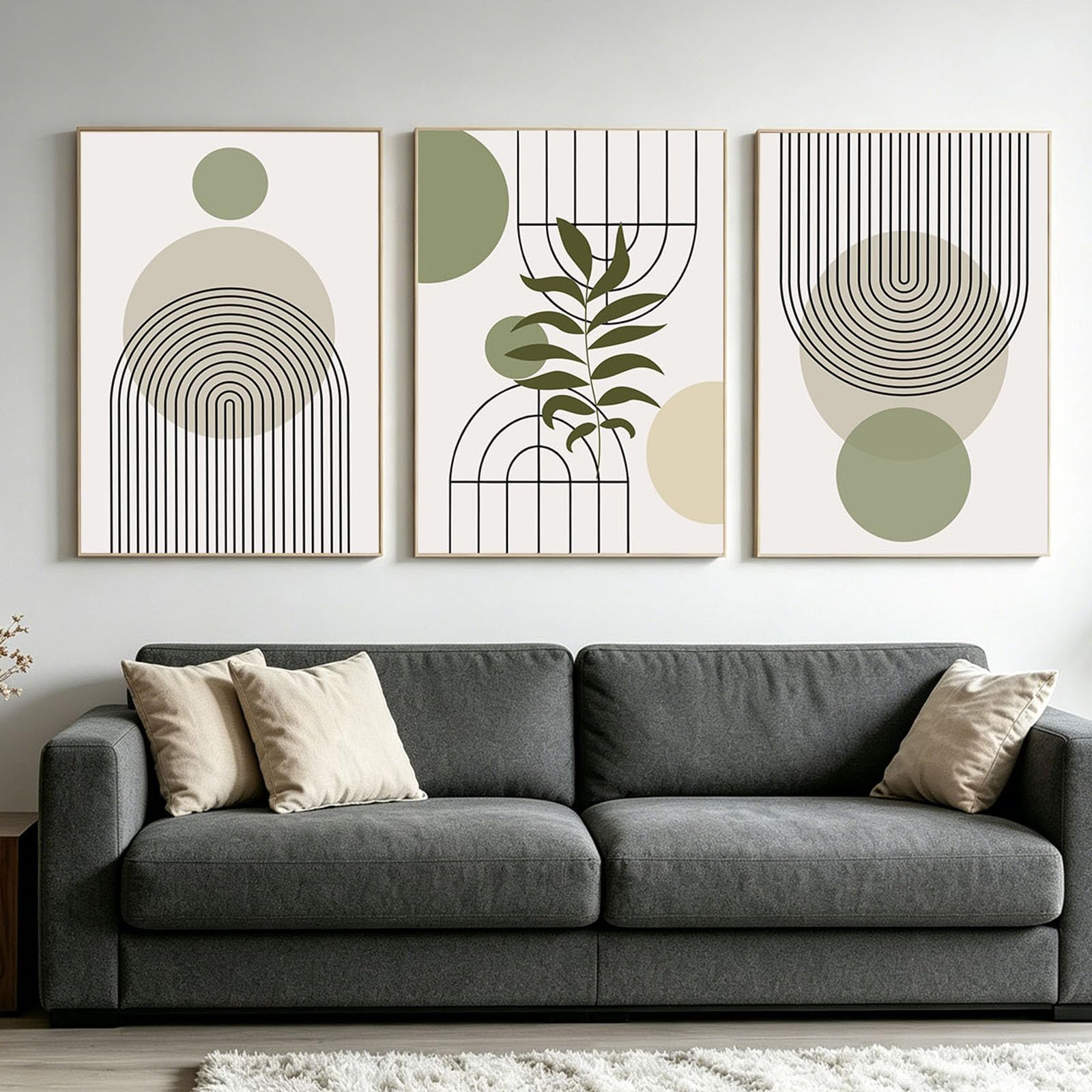BDKCYO Cuadros murales para sala de estar, imágenes modernas de geometría abstracta, póster artístico, decoración de pared, sin marco (líneas B, 60 x 90 cm)