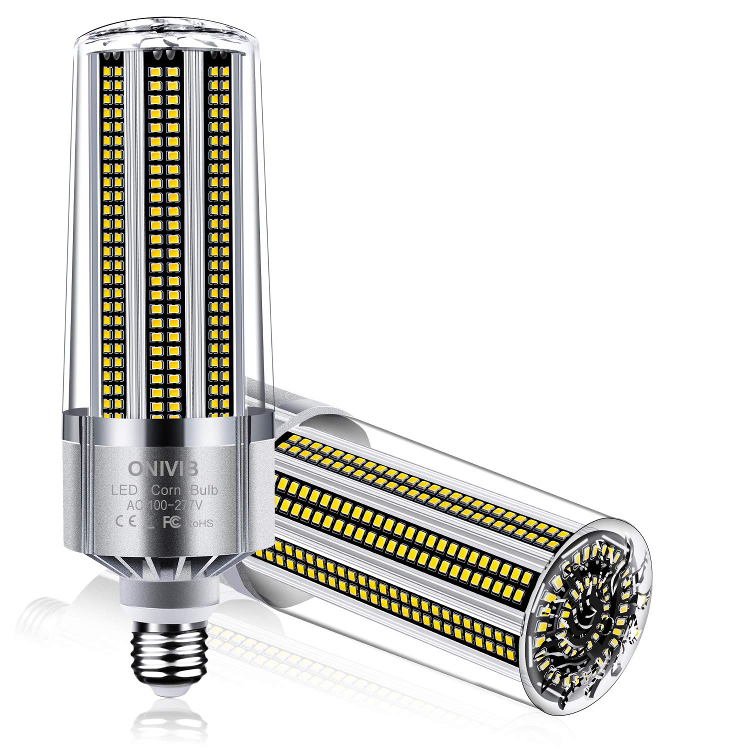 120W LED Mais lampen Glühbirnen, E27 mit E40 Mogul Sockeladapter, 14400 Lumen (1200W Äquivalent) 6500K kühles weißes, für großflächige kommerzielle Beleuchtung, Garage Warehouse Factory