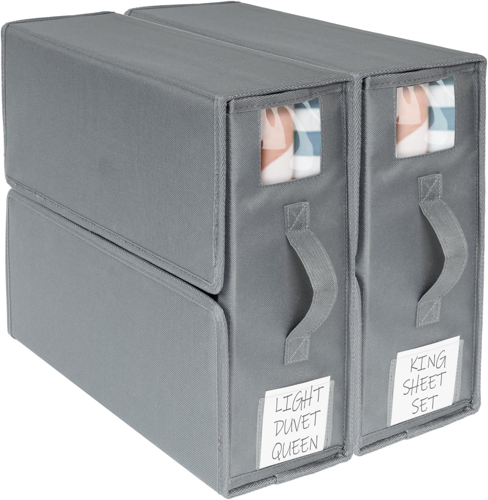 Sheet Organizers and Storage,4pcs Foldable Bed Sheet