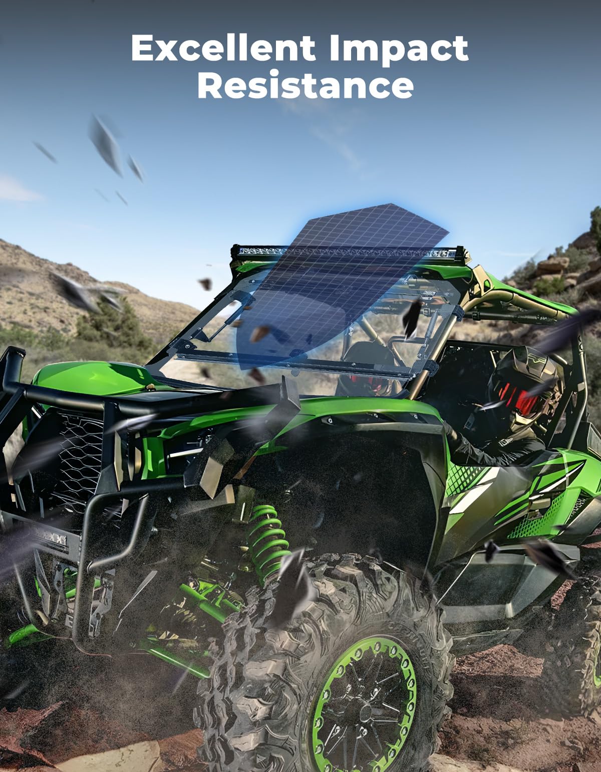 Amazon.com: KEMIMOTO UTV Flip Windshield Compatible with
