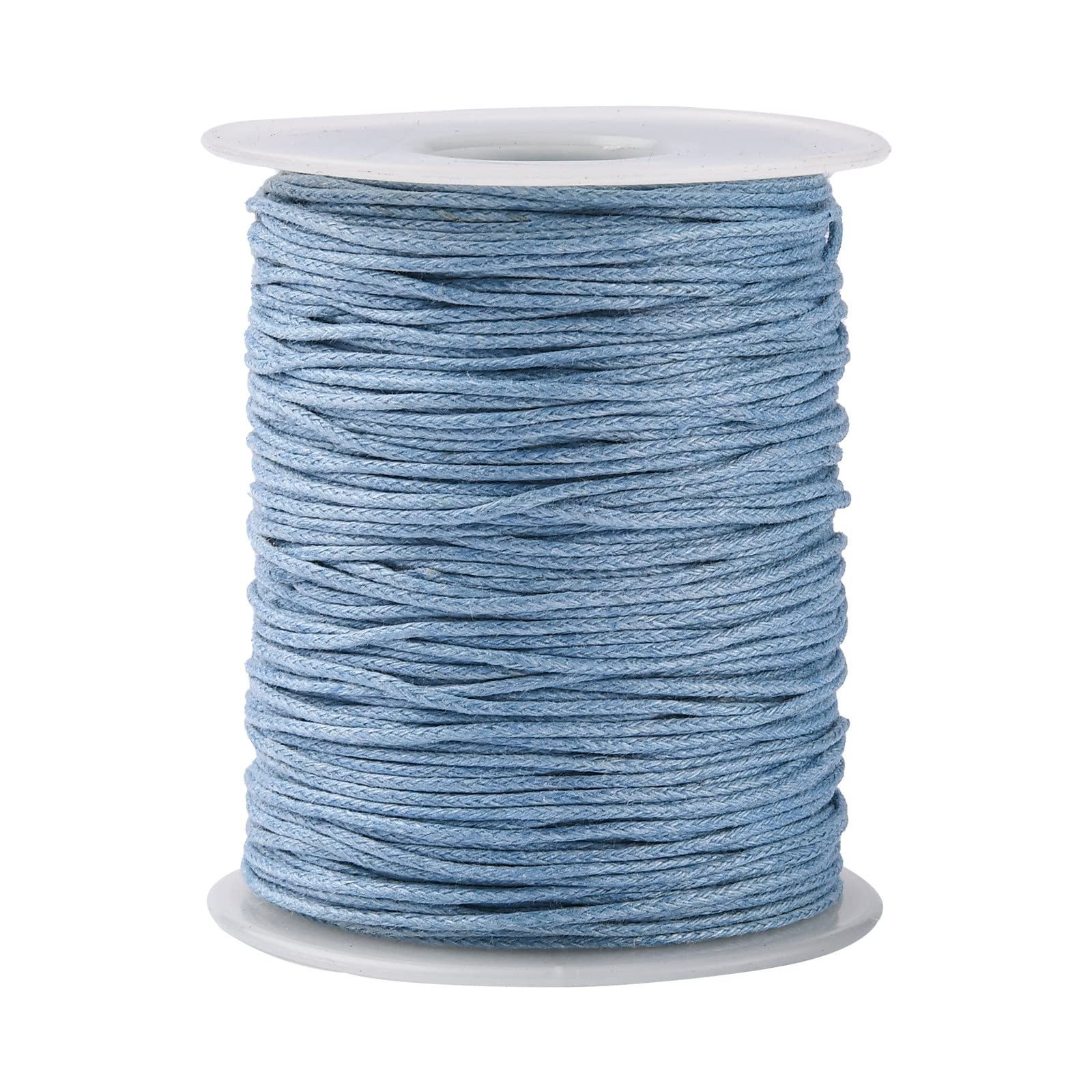 Ur Urlifehall Blue 100 Yards/90M X 1Mm Quality Light Steel Waxed Cotton Thread Cords Macrame Artisan String For Jewelry Making Findings