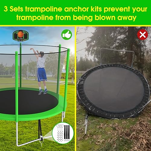 Miniatura 7 de SKYUP Tranpoline - Tranpoline de 1500 libras 16 15 14 12 10 8 pies Tranpoline para 7-10 niños y adultos, tranpolina al aire libre resistente al