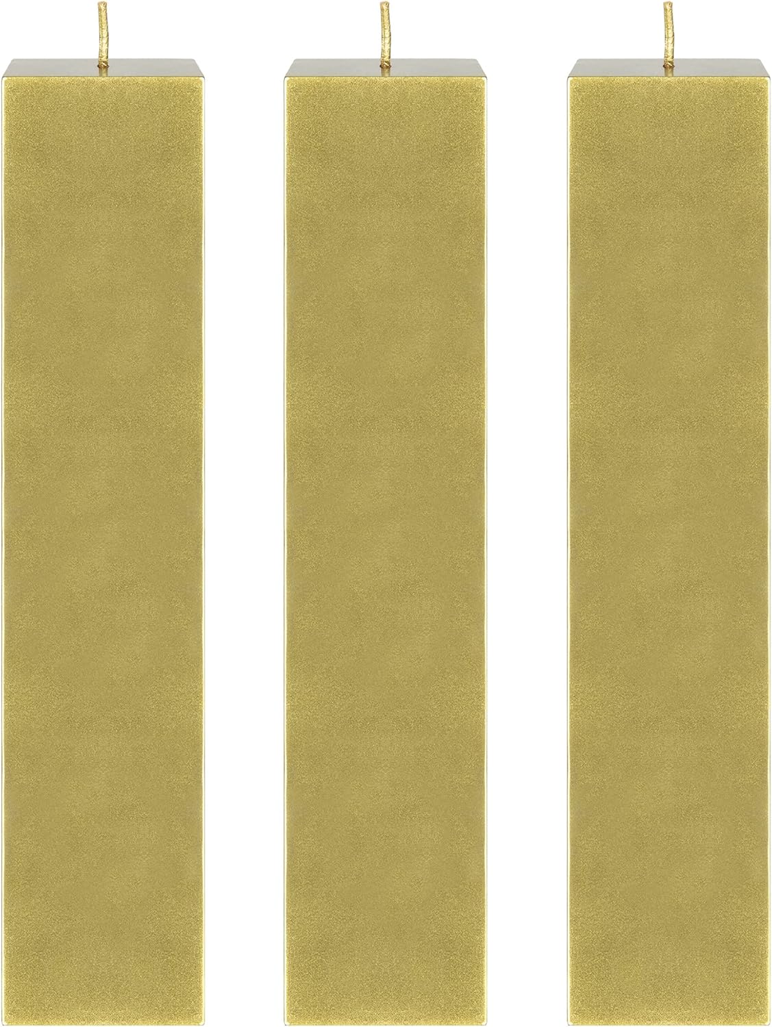 Mega Candles 6 pcs Unscented Solid Square White Pillar Candles, Hand Poured Premium Wax Candle 2 Inch x 9 Inch, Home Décor, Wedding Centerpieces, Occasions, Events, Festivities, Holidays, Altar