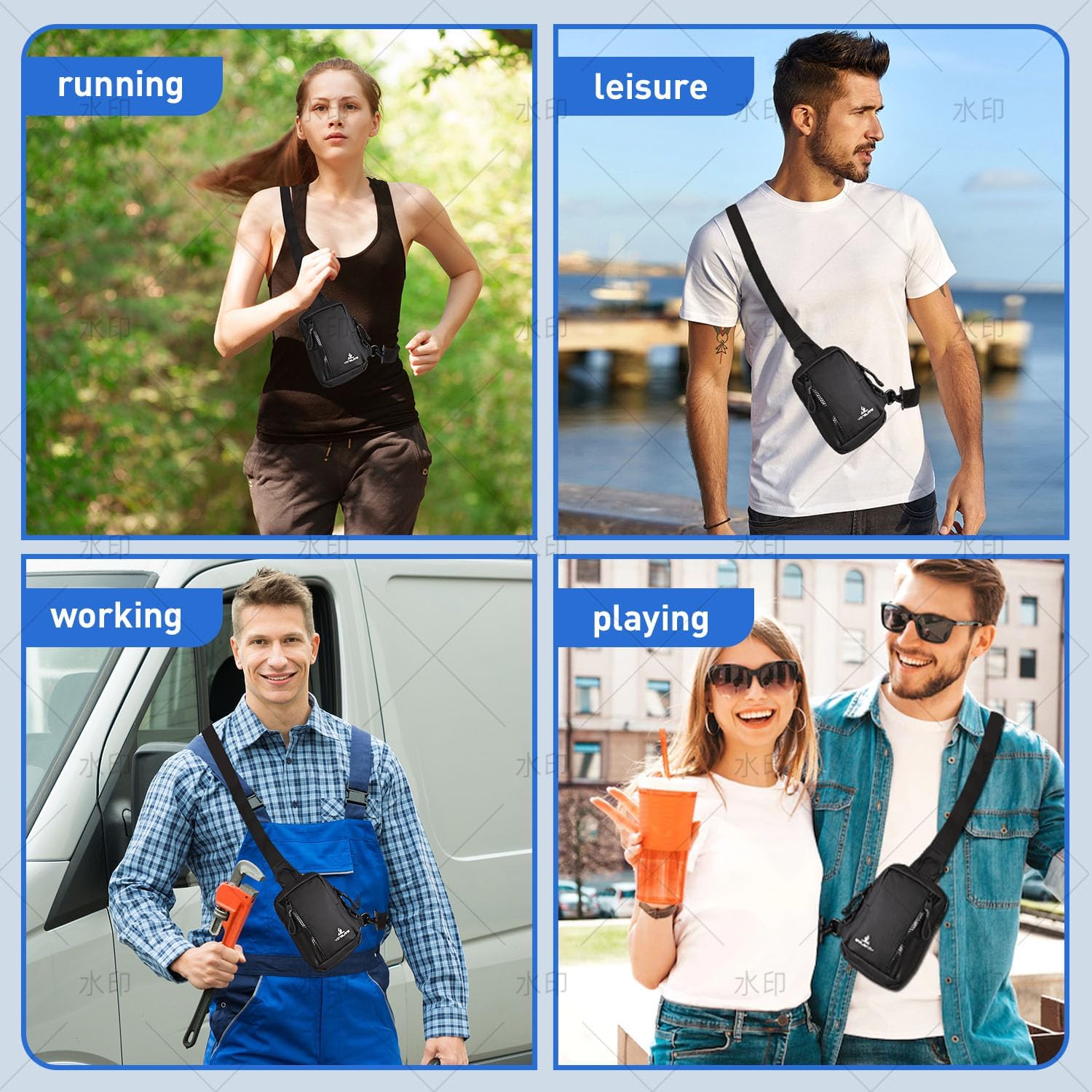 Mini Sling Bag for Men & Women, Waterproof Utility Chest Bag, Lightweight Crossbody Backpack for Hiking Travel Sports | Waterproof fabric, Ultra-light design - Image 2