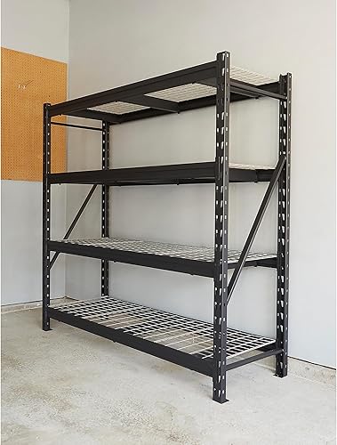 Miniatura 10 de Ironton Estantería industrial, 3 estantes de almacenamiento, estructura de acero, estante de 3 niveles con capacidad de carga de 2000 libras por