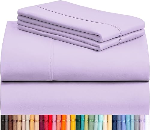 LuxClub - Juego de sábanas para niños y niñas, 4piezas, esquinas tipo bolsillos profundos 18in, sedosas, ecológicas, antiarrugas, bajeras aptas para