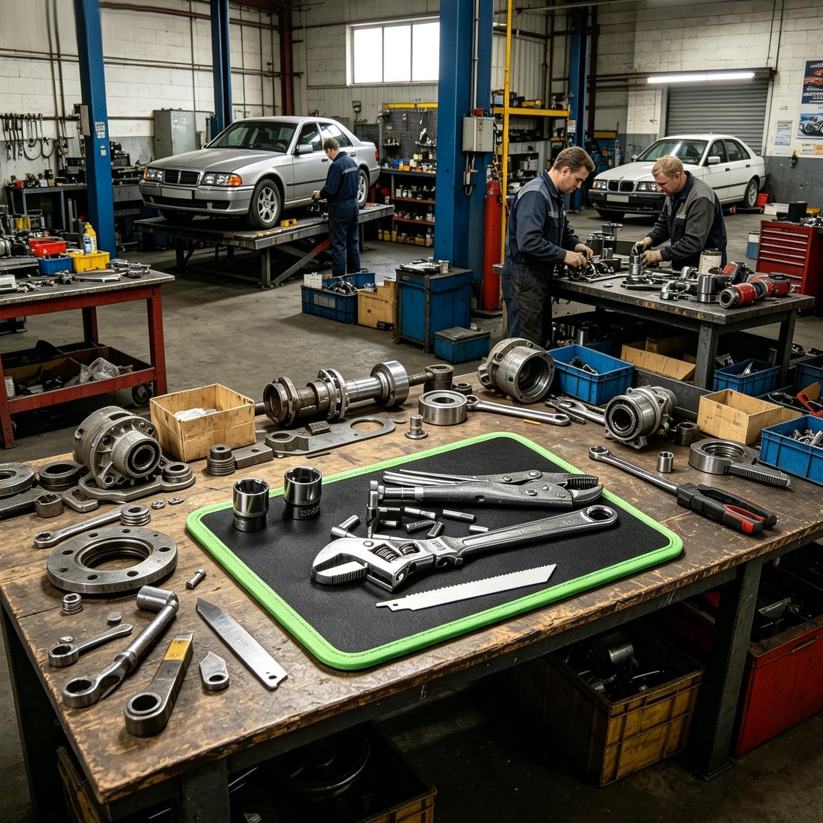 Magnetische Werkzeugmatte Für Mechaniker 32,3x24,9x0,7 cm Rutschfeste | Magnetmatte für Werkzeuge Für Autoreparatur, Kfz-Werkstatt, Garage, Auto, Bau, Elektronikprojekte, Schreib