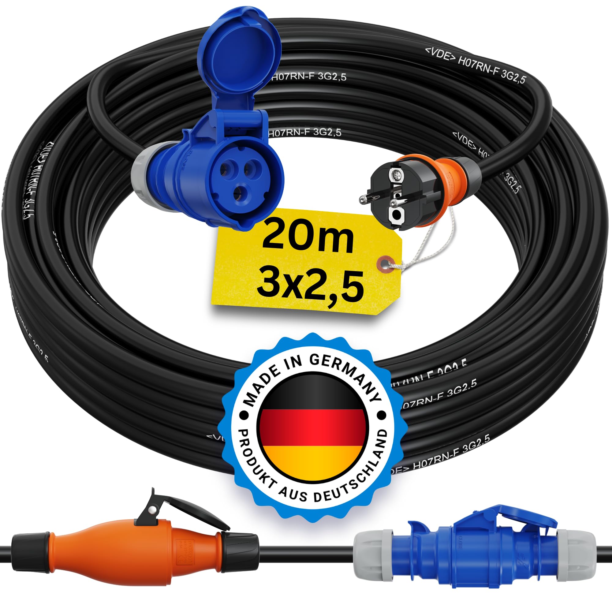 Automatische Kabeltrommel - Kabellänge 20 M - Für Wandmontage Inkl Montagehalter  953233240000 16390