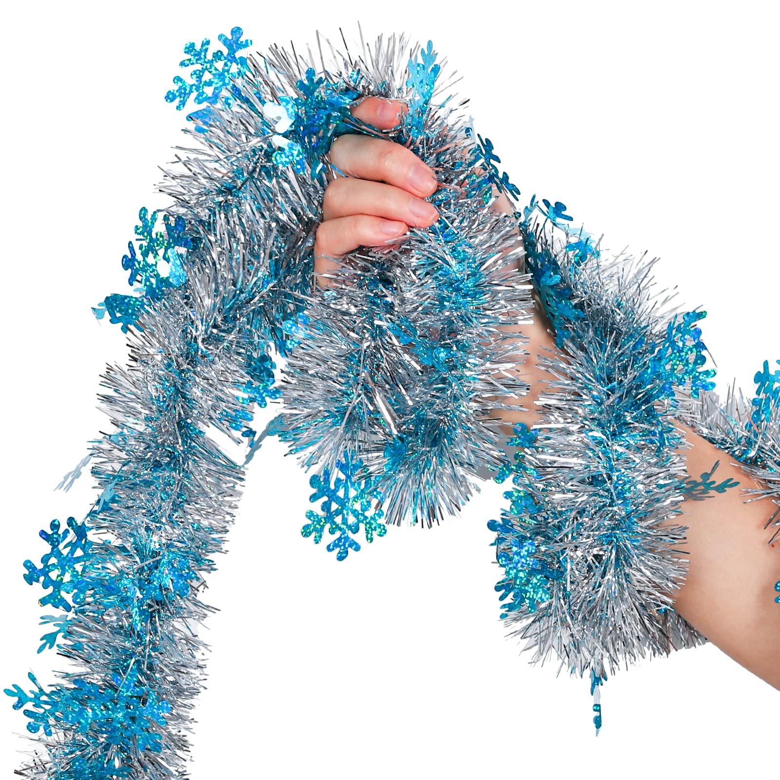 TUOYIBO Ghirlanda Natalizia Classica illuminata, 15,7, 19,6 Pollici Decorazione Natalizia per L'Albero di Natale, Allestimento della Scena Appendere Le Decorazioni per la Porta