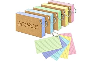 500PCS Notecard Rings: Perfectly Pocket Sized Notecards with a Convenient Ring