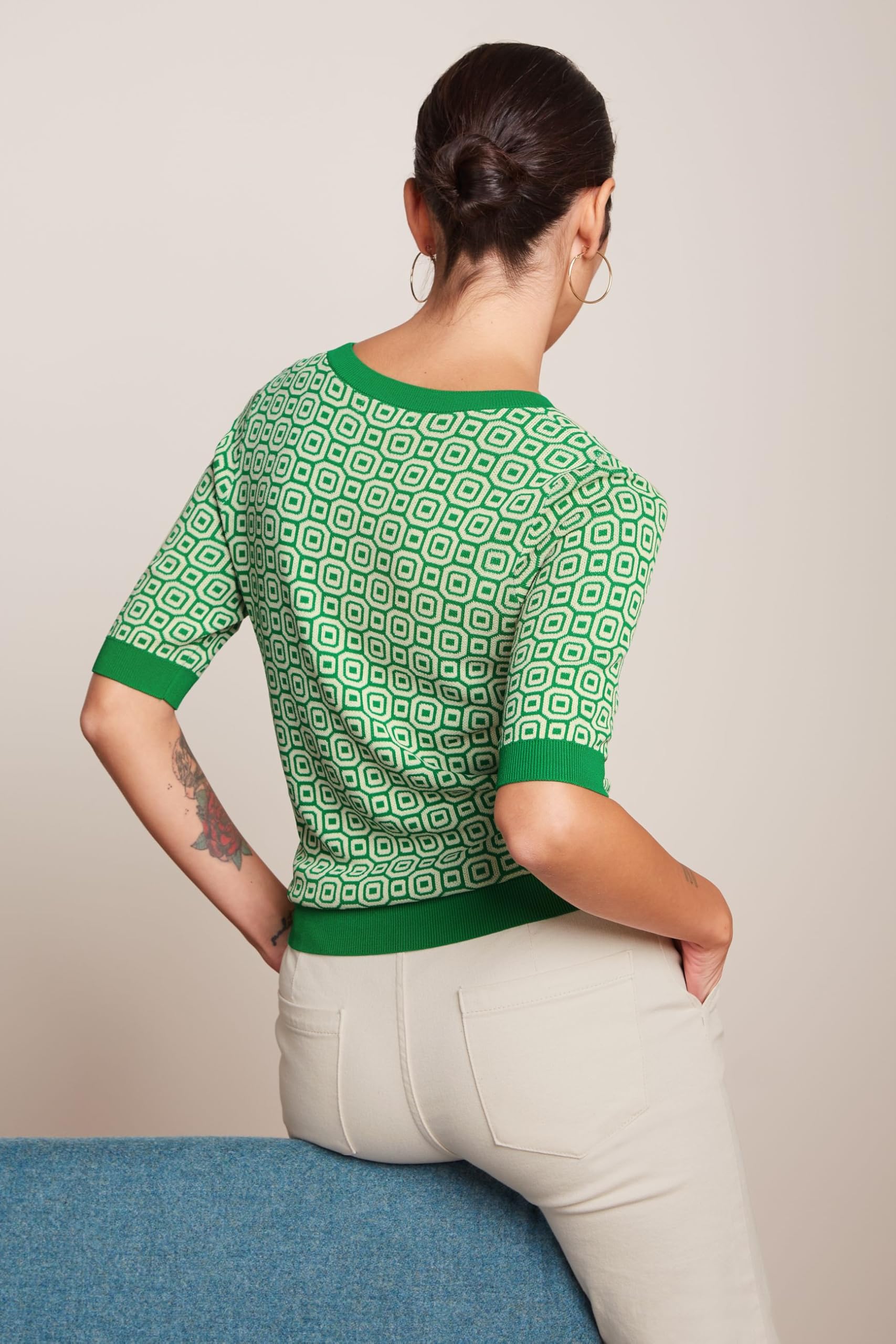 King Louie Agnes Top Torre - Camiseta de punto para mujer