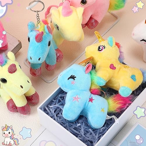 Miniatura 4 de 18 llaveros de animales de peluche, muñecos de peluche, llaveros estéticos para mochilas, rellenos de bolsas de Navidad, regalo de fiesta de