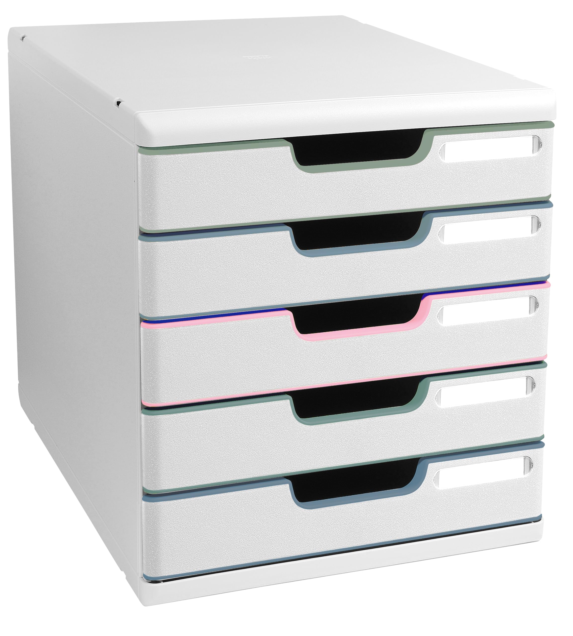 Exacompta - Ref 301303D - MODULO A4 Autentik - Filing Module with 5 Closed Drawers for A4+ documents - External Dimensions: Depth 35 x Width 28.8 x Height 32 cm - Assorted