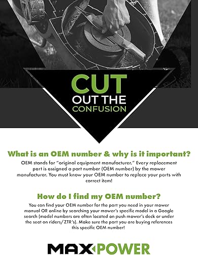 Miniatura 8 de MaxPower 561818B - Juego de 3 cuchillas para corte John Deere de 60 pulgadas sustituye a OEM n M128485 y M133381 color negro