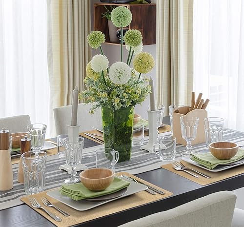 Miniatura 7 de AIRCOWRIE manteles individuales para mesa de comedor, manteles individuales resistentes al calor, anti-deslizamiento, de vinilo, lavables, para