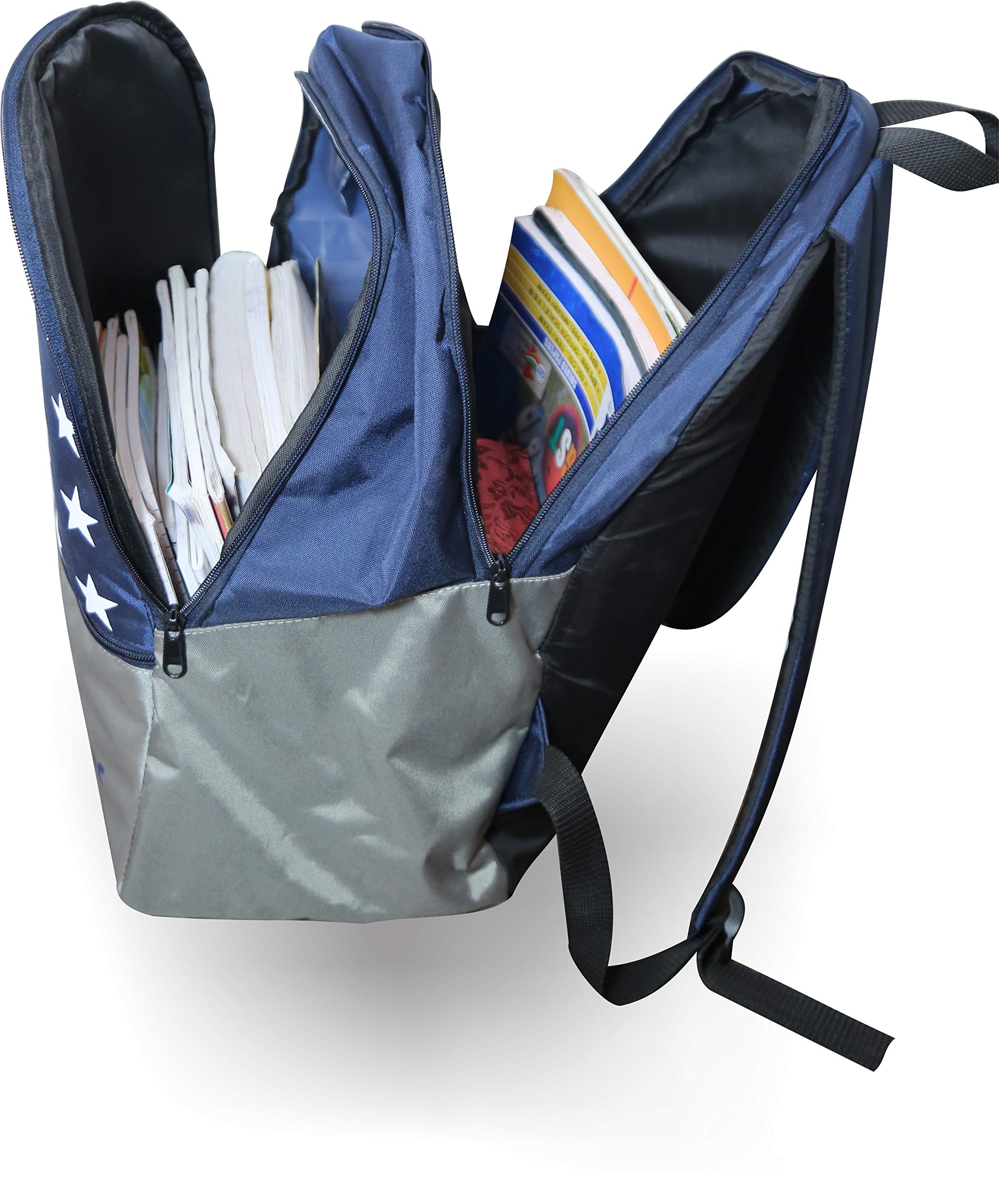 Auxter Star Printed 33 ltrs Blue/Grey School Bag Travel Backpack Casual Bagpack for Boys and Girls 3