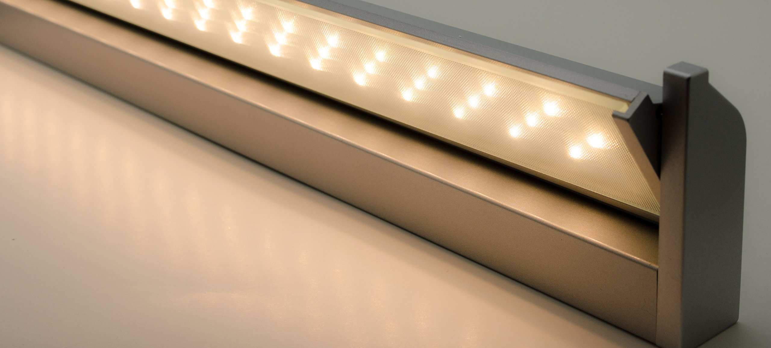 Rolux LED Unterbauleuchte 15W CCT 3000K~6500K Anbauleuchte Aluminium, 15 watts, silber, 91,3 x 8,5 x 3,5 cm