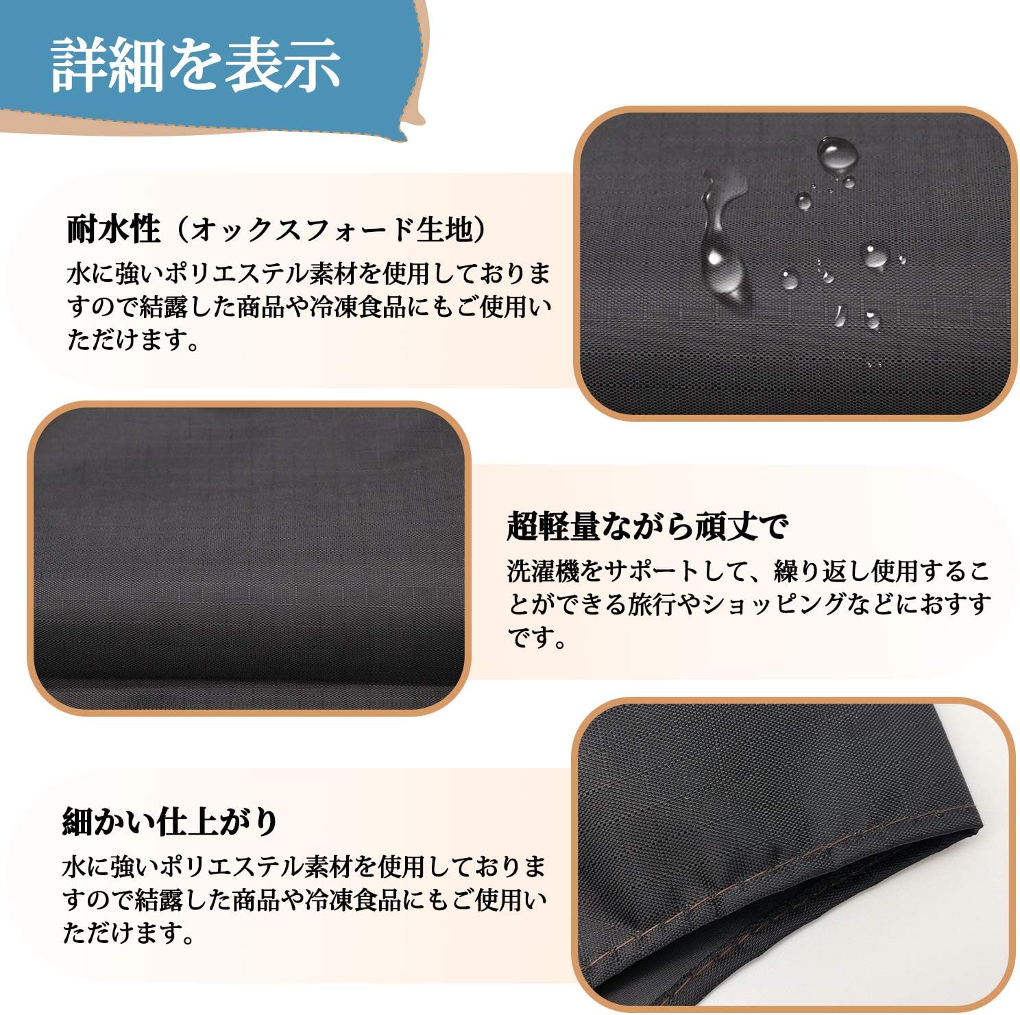 [GOKEI] エコバッグ コンビニバッグ 買い物バッグ 折りたたみ 大容量 防水素材 軽量 買い物袋 コンパクト 収納 水や汚れにも強い