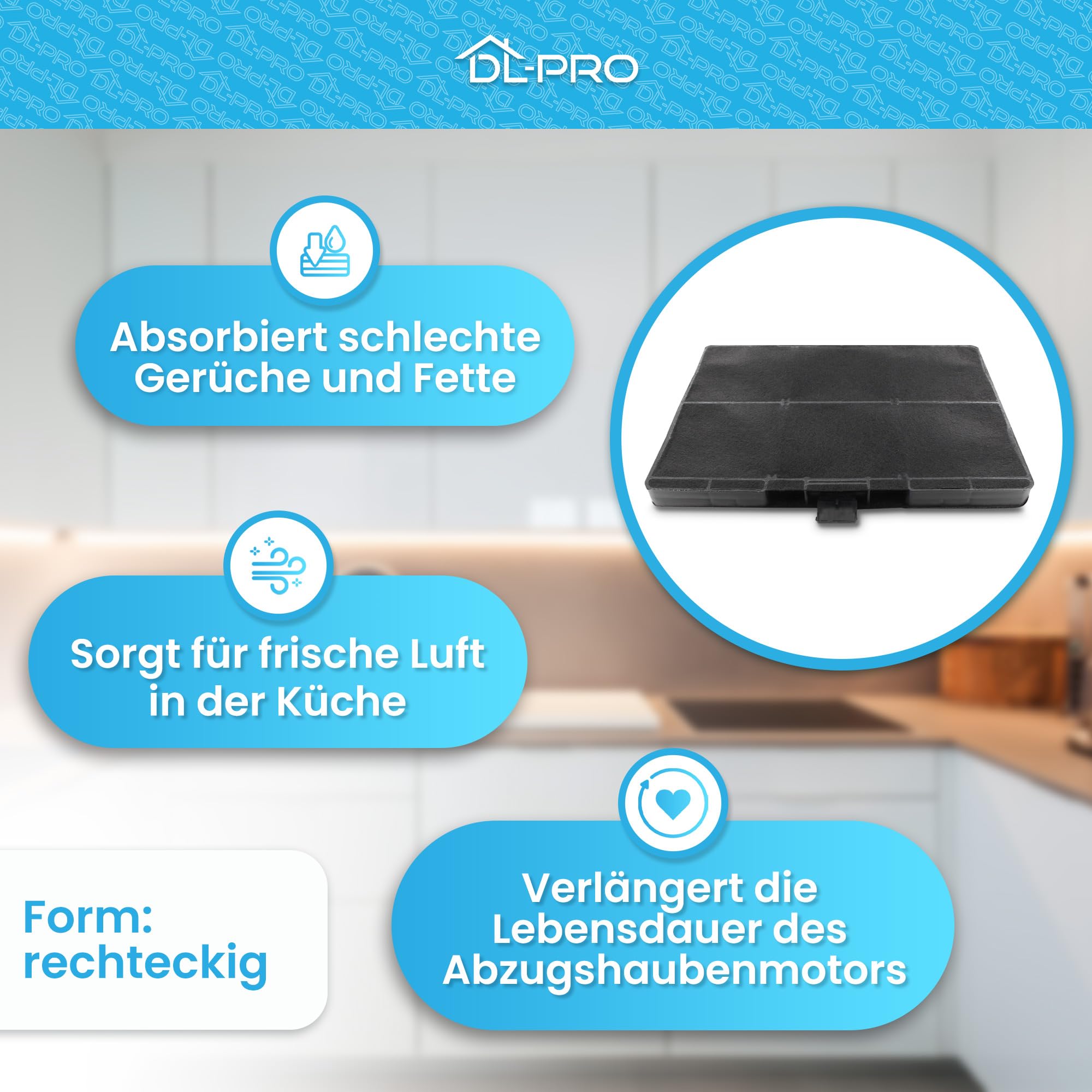 Aktivkohlefilter Für Dunstabzugshauben – Passend Für Bosch DHZ5326, Neff Z5101X1, Siemens LZ53251 & Viele Mehr
