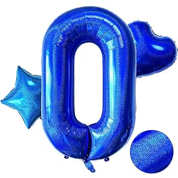 Amazon.com: Blue Number 0 Balloons 40 Inch Giant Laser Navy