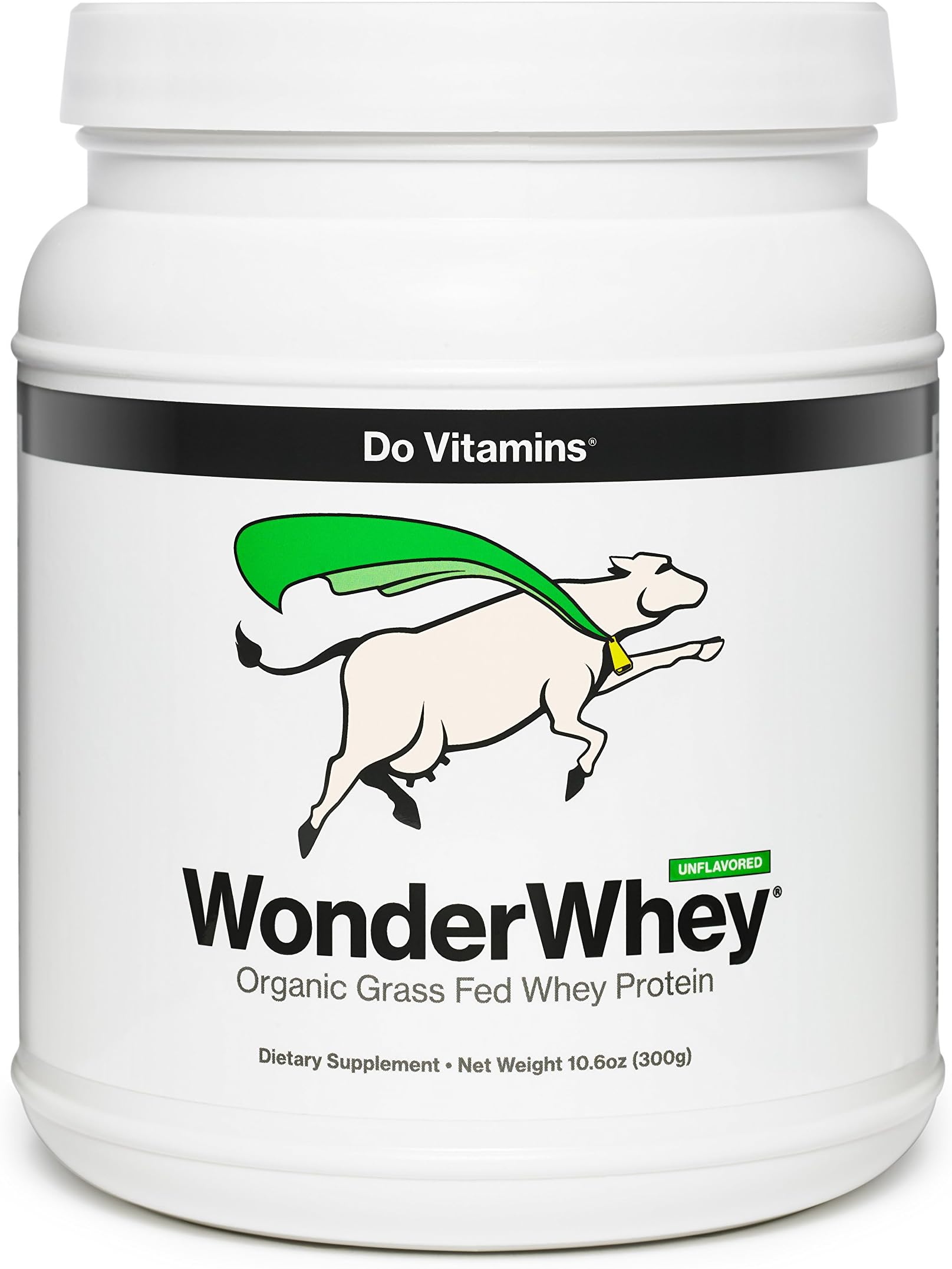 WonderWhey - Organic Grass Fed Whey Protein Powder - Organic Whey Protein - UNFLAVORED Clean Protein - Pure Undenatured Whey Protein Concentrate (10.6oz)