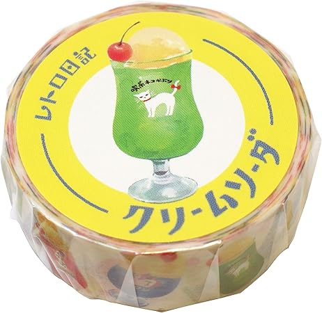 Amazon ますきんぐテープ レトロ日記 クリームソーダ かわいい ラッピング マスキングテープ Qmt32 マスキングテープ 文房具 オフィス用品 Amazon ますきんぐテープ レトロ日記 クリームソーダ かわいい ラッピング マスキングテープ Qmt32 マスキングテープ 文房具 オフィス用品