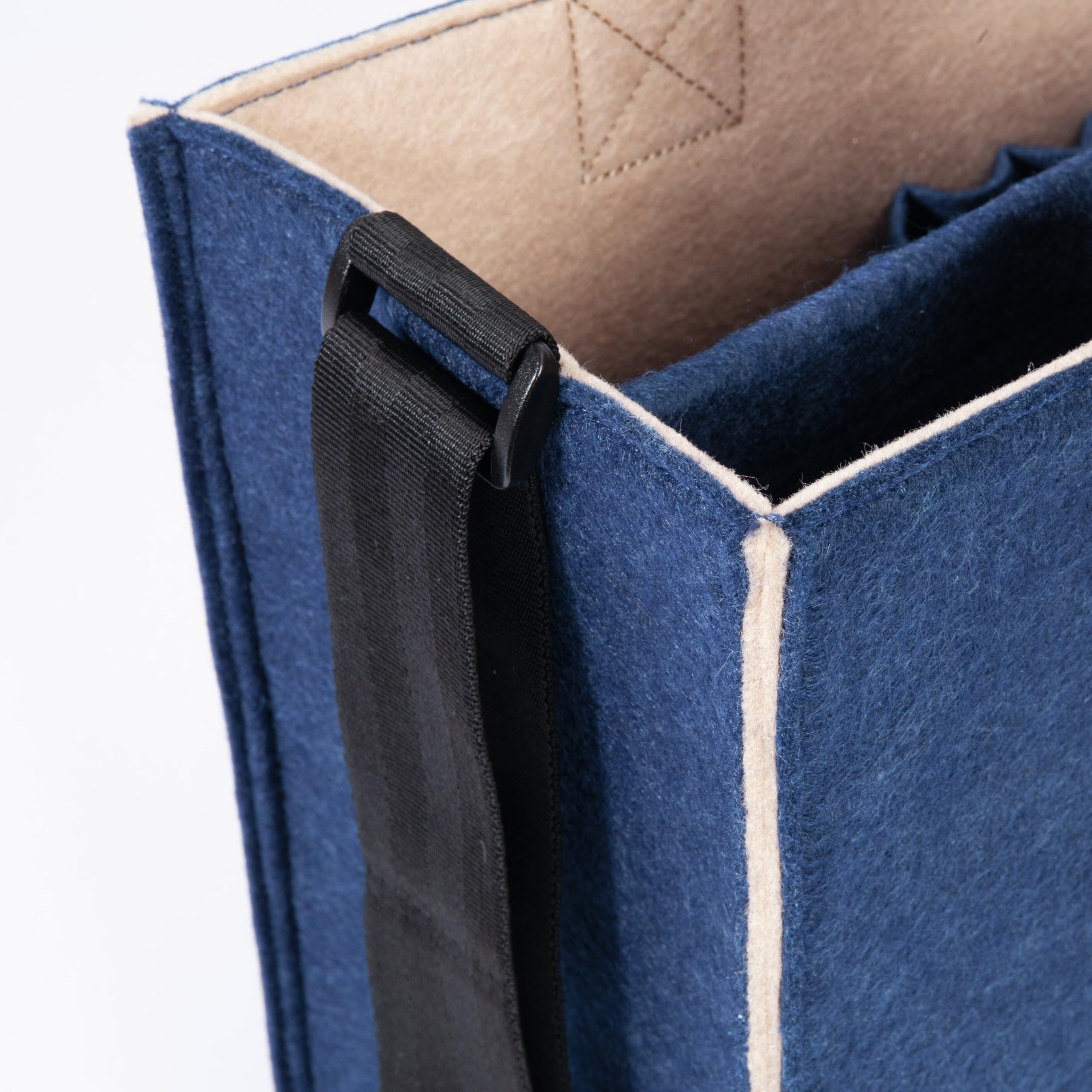 Sigel BA420 Desk Sharing Bag Classic, organizer do mobilnej pracy, absolutnie bezpieczne ustawienie: na laptopa i dokumenty, filc syntetyczny, niebiesko-beżowy, średni 36 x 15 x 28 cm