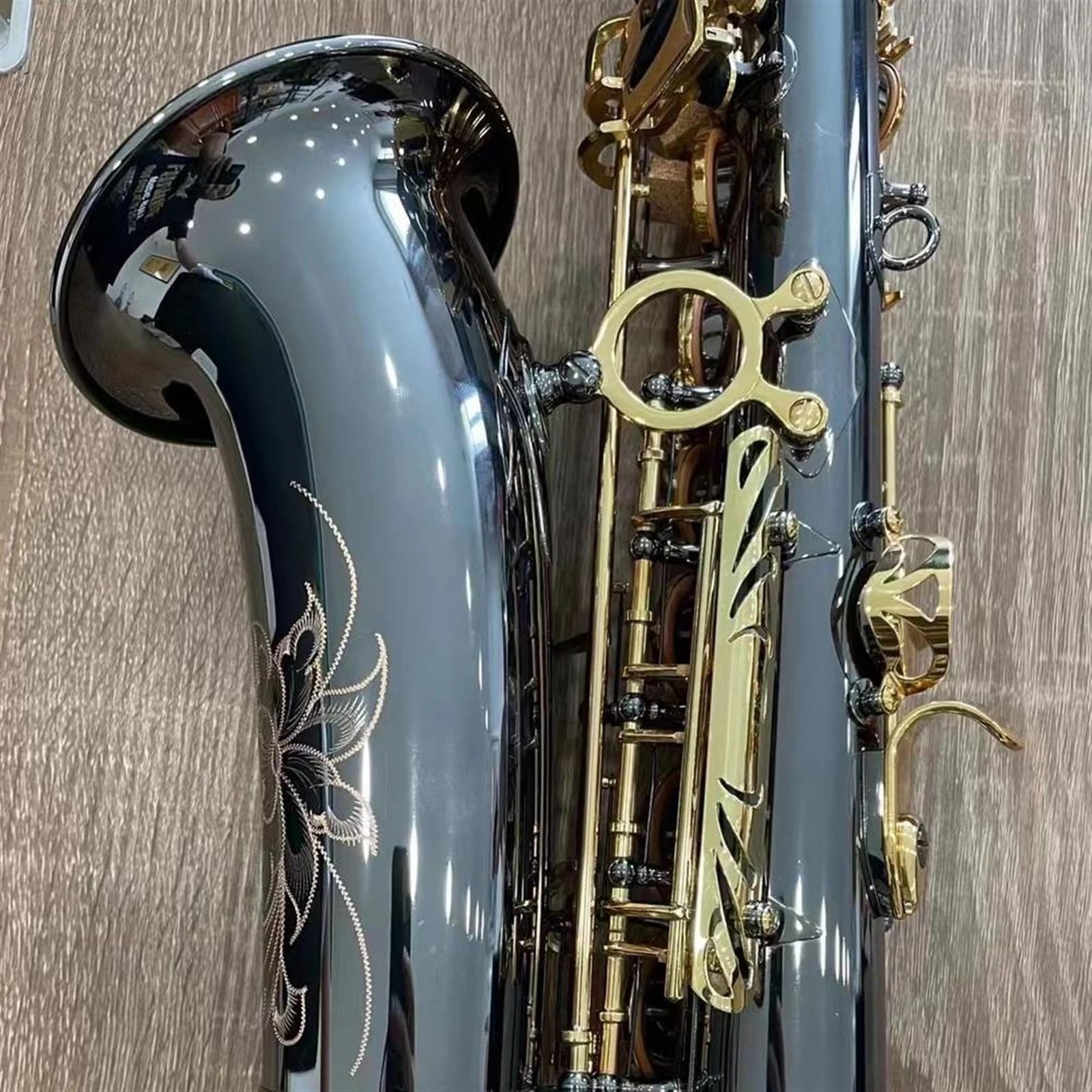 Profesjonalny Saksofon Altowy E-flat Black Nickel Gold Niemiecki Rzemieślniczy Instrument Dęty Drewniany Z Etui profesjonalny Saksofon (Color : Cloth bag)