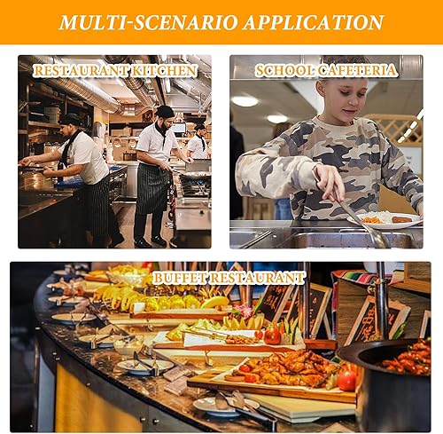Miniatura 7 de Lámpara de calor para alimentos, lámpara de calentamiento de alimentos comercial, luz ajustable de calentamiento de alimentos de 2 cabezales,