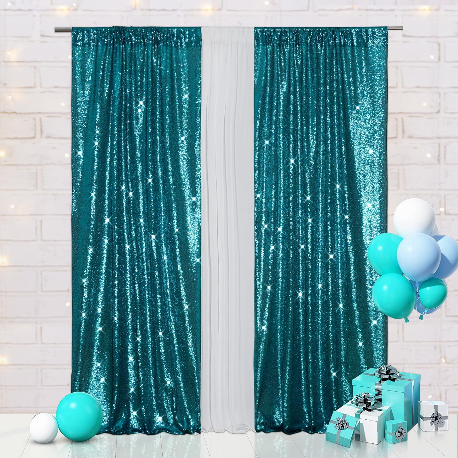Eternal Beauty 305x305cm Pink Shinny Sequin Photography Backdrop Party Prom Wedding Youtobe Banquet Photo Background (10x10 feet) — view 15