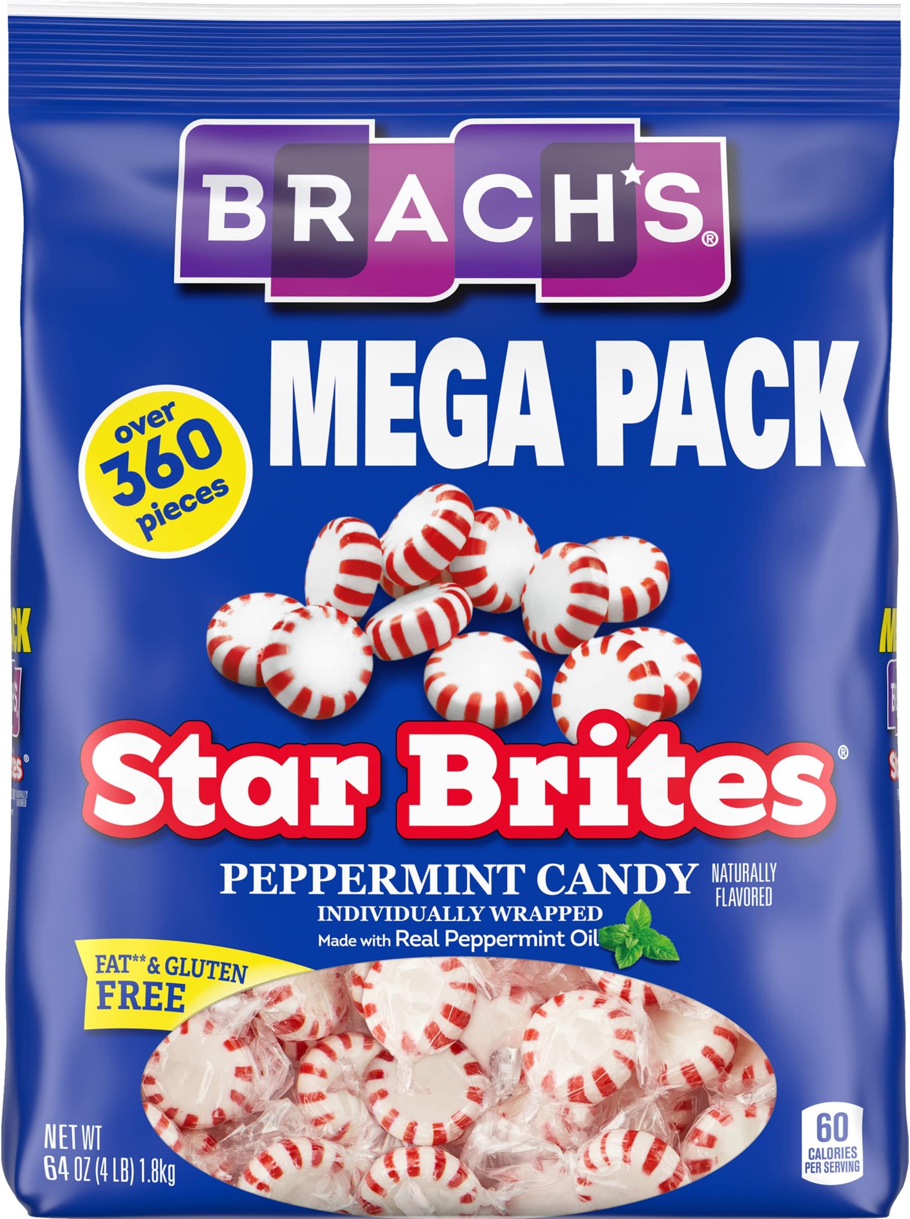 Amazon.com: Brach's Star Brite Mints Big Bag (Pack of 4)