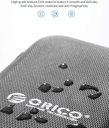 Miniatura 5 de ORICO Estuche para disco duro de 2.5 pulgadas, bolsa de transporte de almacenamiento de unidad externa, impermeable, a prueba de golpes, con tamaño