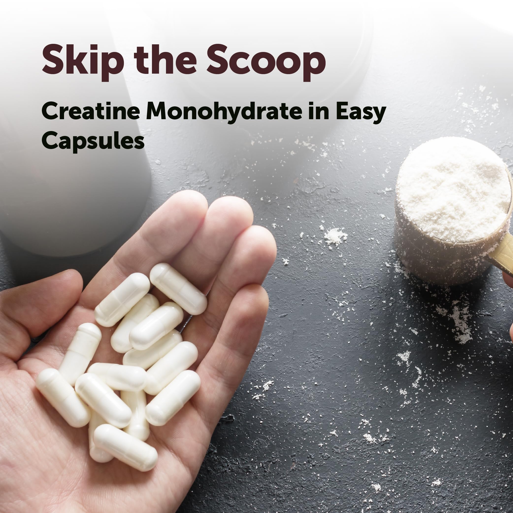 Creatine Monohydrate 5,000mg, 500 Capsules | Pure Creatine Pills – Micronized + Unflavored Powder Source, Easy Absorption | Keto, Non-GMO — Amazon image 5