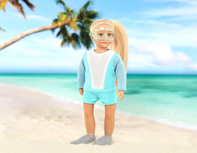 Muñeca Lori buceadora de 6 pulgadas Coralie con accesorios miniatura 4