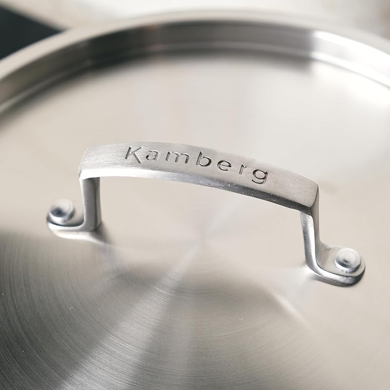 KAMBERG 24 cm rozsdamentes fedő indukciós és sütőhöz, PFAS-mentes
