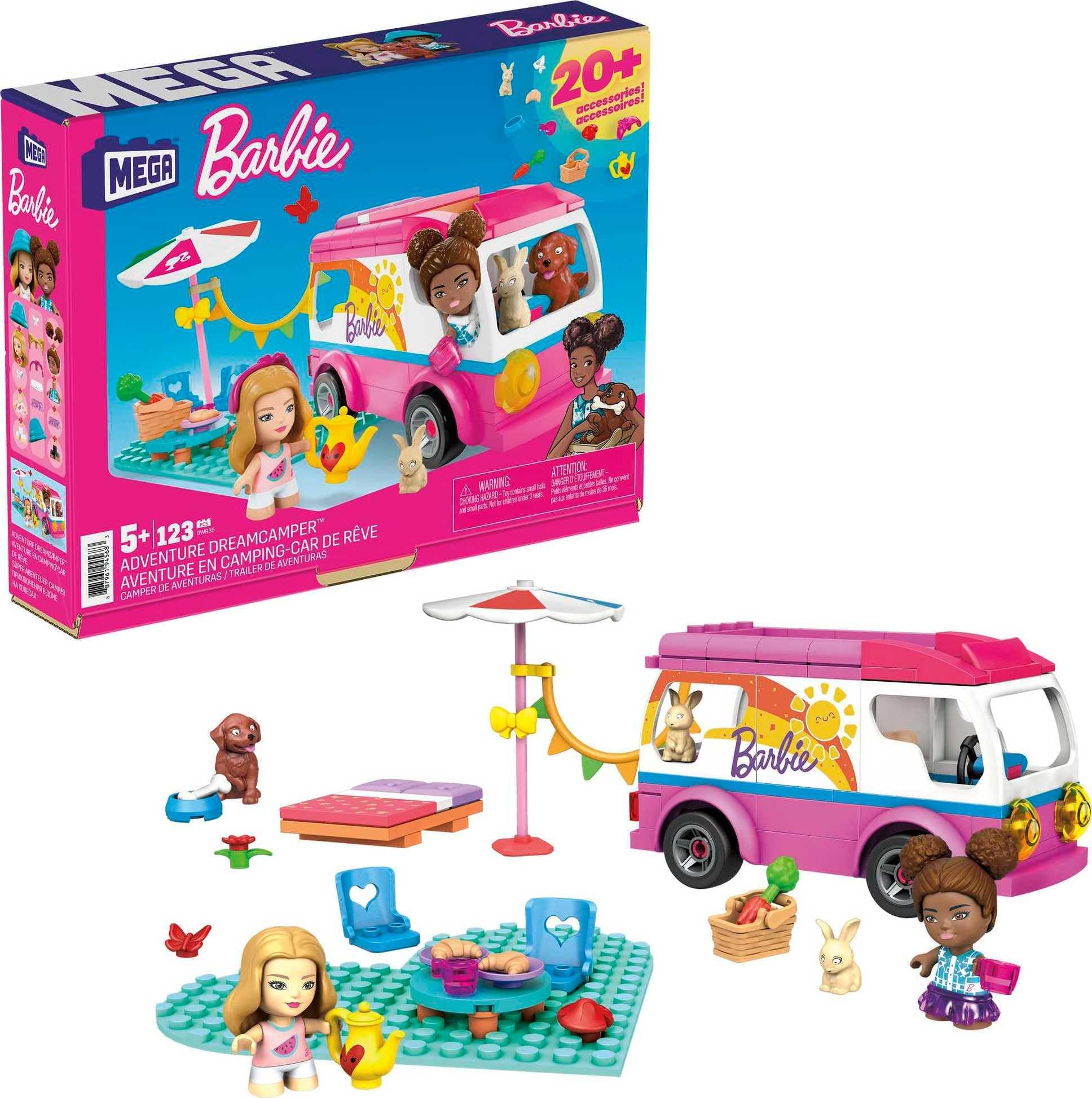 MEGA Barbie Adventure DreamCamper building set (123 pieces)