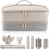 Hair Dryer Travel Case for Dyson Airwrap/Shark Flexstyle Styler and Attachments Double-Layer Hair Accessories Tools Storage Bag for Revlon Hairdryer Styler Organizer
