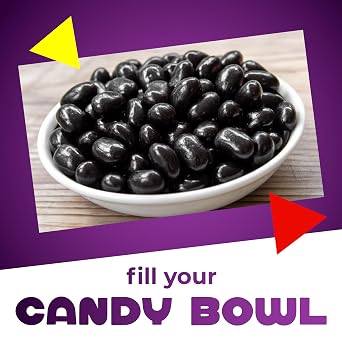 Black Licorice Jelly Beans, Old Fashioned Candy, 2 Lb Bag | Licorice Candy with Bold Flavor