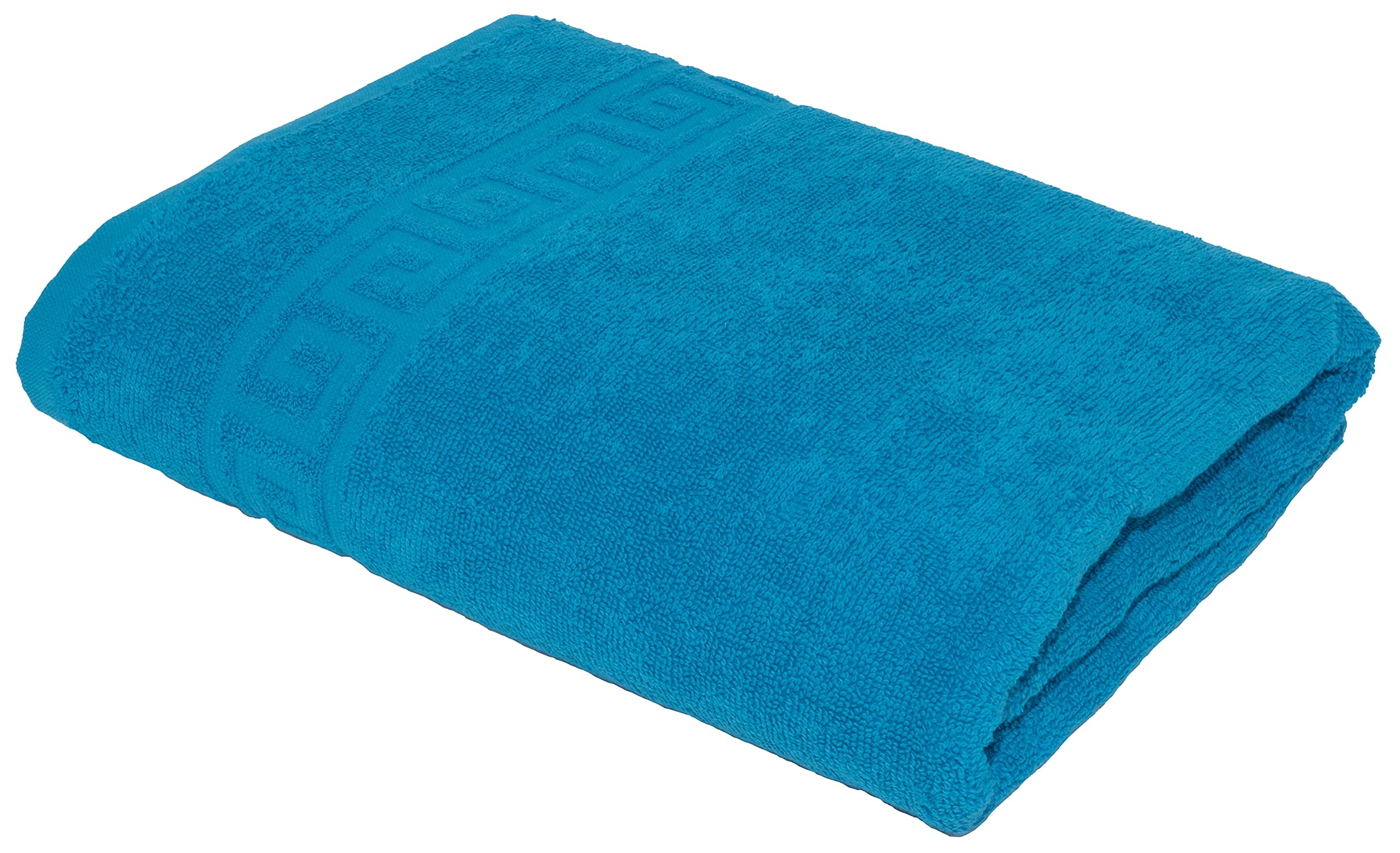 LIGHT TURQUOISE 2 X BATH TOWELS SET, 70X140 LARGE SIZE 100% NATURAL COTTON 500 GSM THICK ABSORBENT TOWEL, HOTEL QUALITY RINGSPUN — view 110