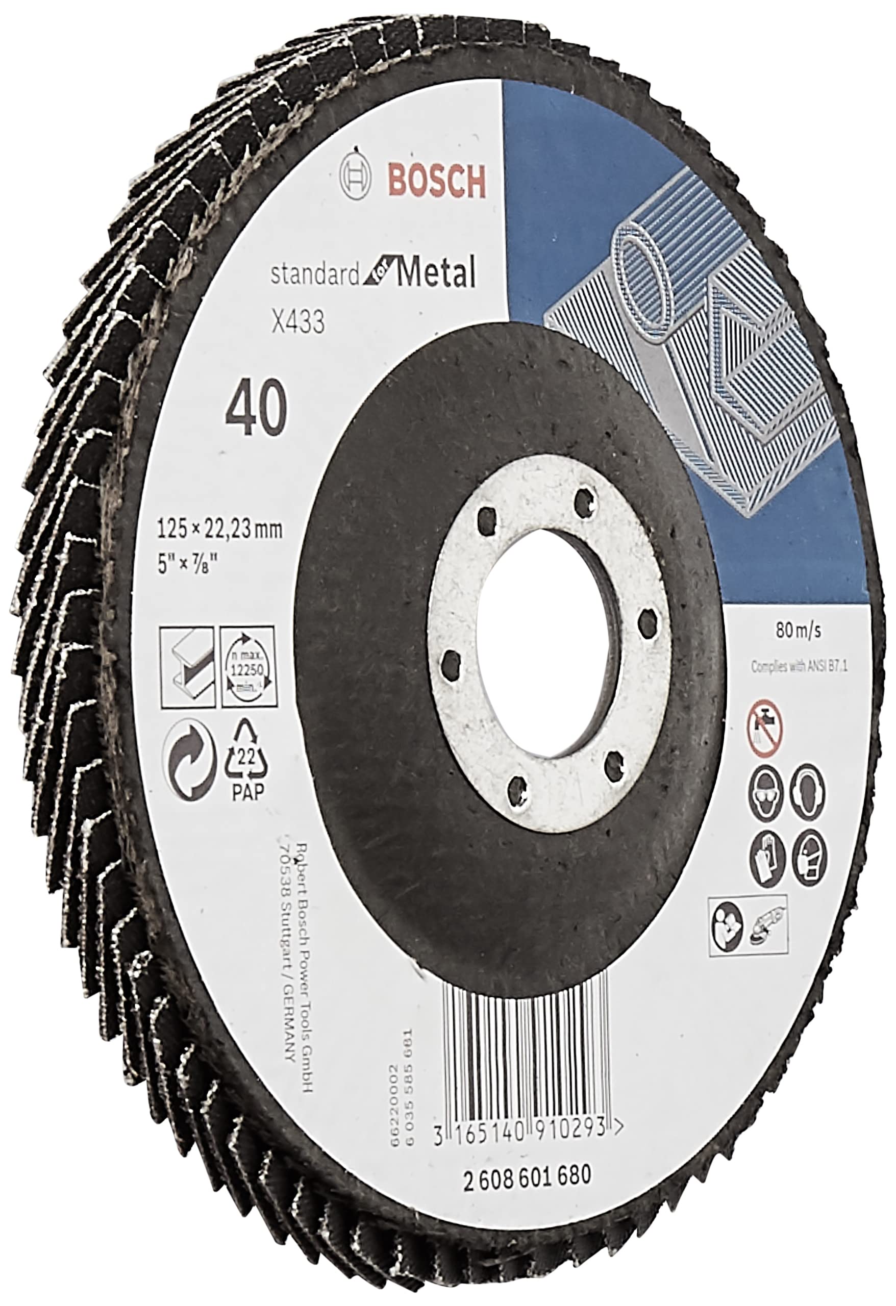 Bosch Professional Flap Disc 5" / 125mm, X433, Grit 40, 11pcs (B095X262NX) Amazon Price History, Amazon Price Tracker