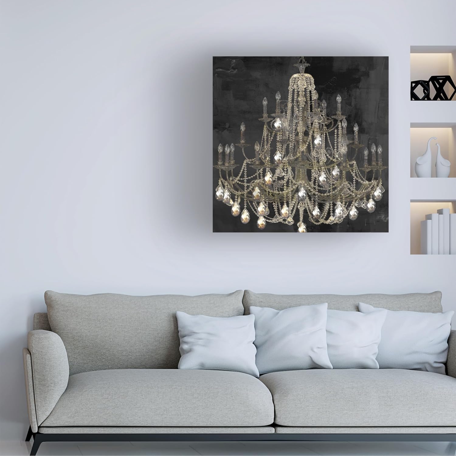 Wrapped Canvas Wall Art - Color Bakery 'Dancing on the Ceiling I' Wall Art for Living Room, Bedroom, or Office Décor - 24x24