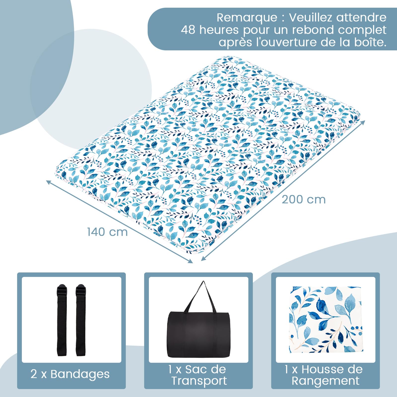 COSTWAY Składany materac Futon Japanese