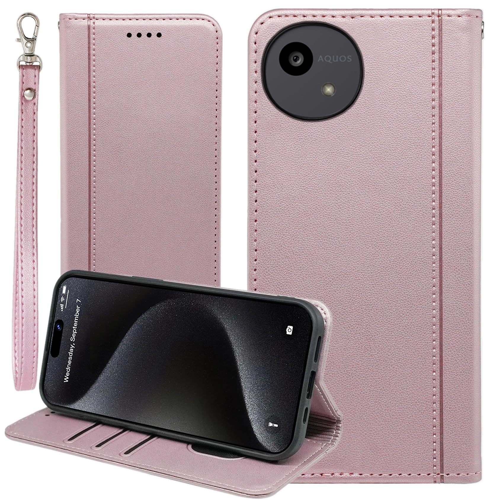 Amazon.co.jp: AQUOS wish5 ケース 手帳型 通用 ウィッシュ5