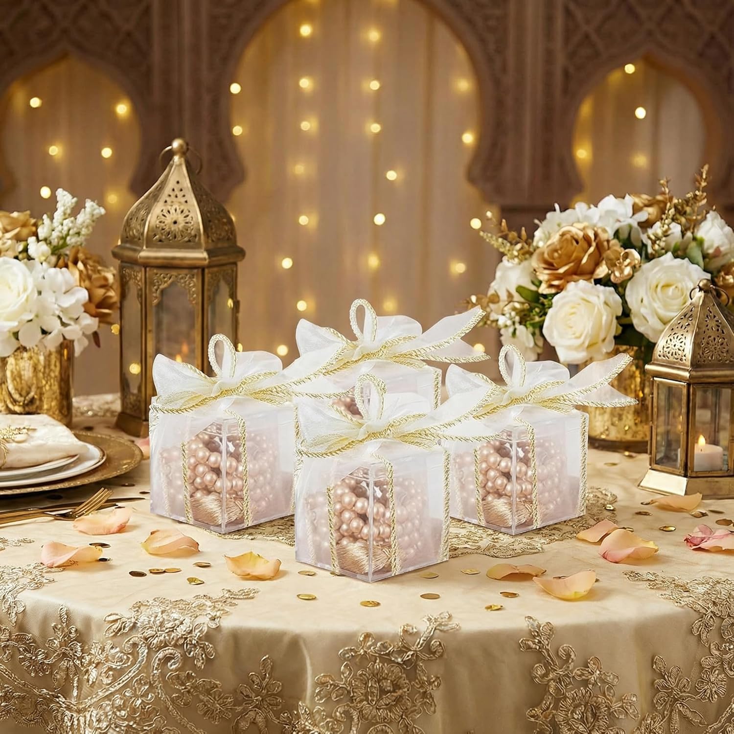 Landical 8 Pcs Islamic Prayer Beads Ramadan Eid Gifts Muslim Party Favors Pearl Prayer Beads Islamic Wedding Gifts for Ramadan Eid Hajj Umrah Wedding Baby Shower(Champagne) - Image 6