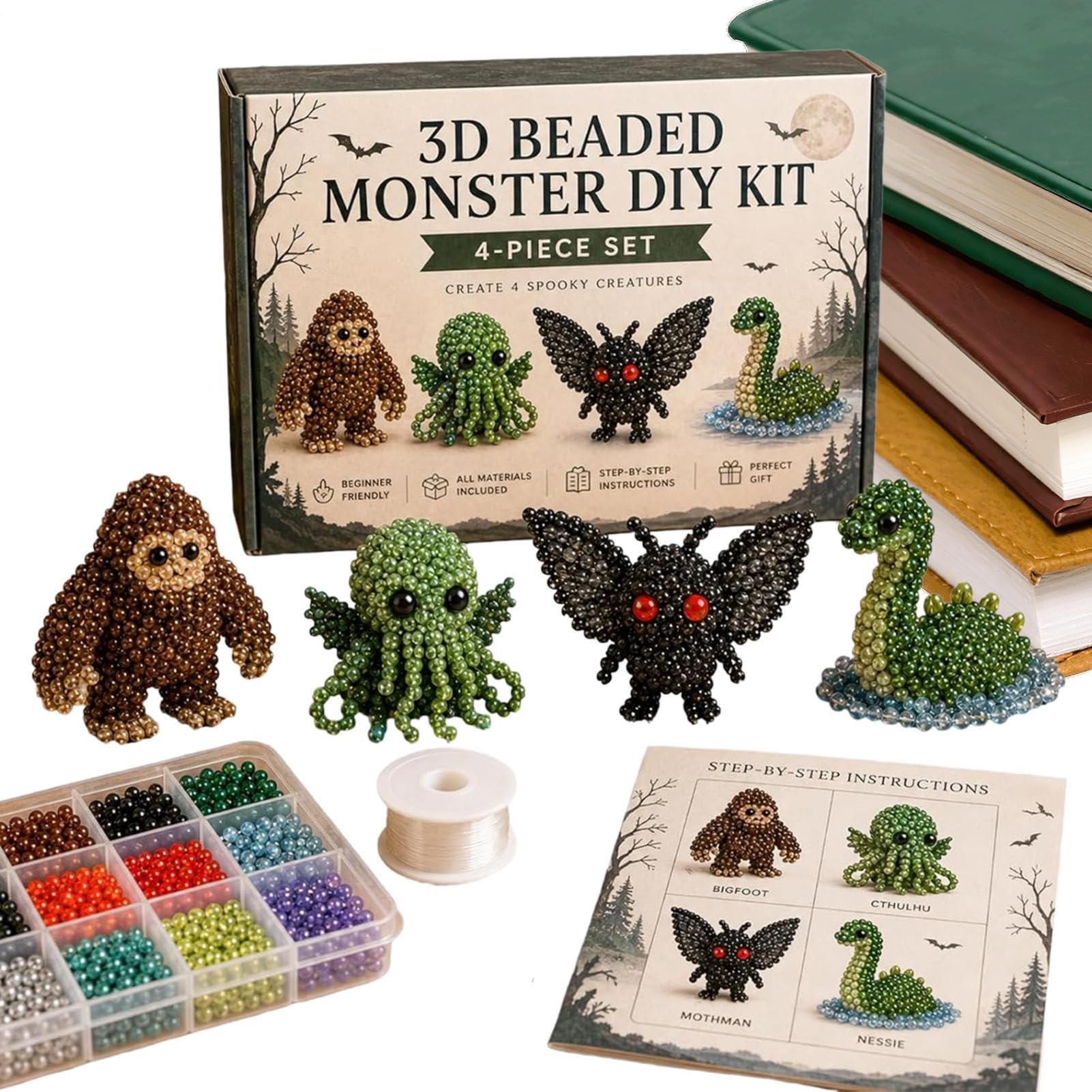 Vmiorzq 3D Beaded Animal Craft Set Adorable Keepsake Toy with Instructions