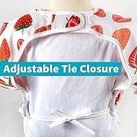 Vista 6 de Juego de baberos de manga larga de 3 piezas, baberos impermeables para bebés con bolsillo, babero para niños pequeños con mangas, bata resistente a