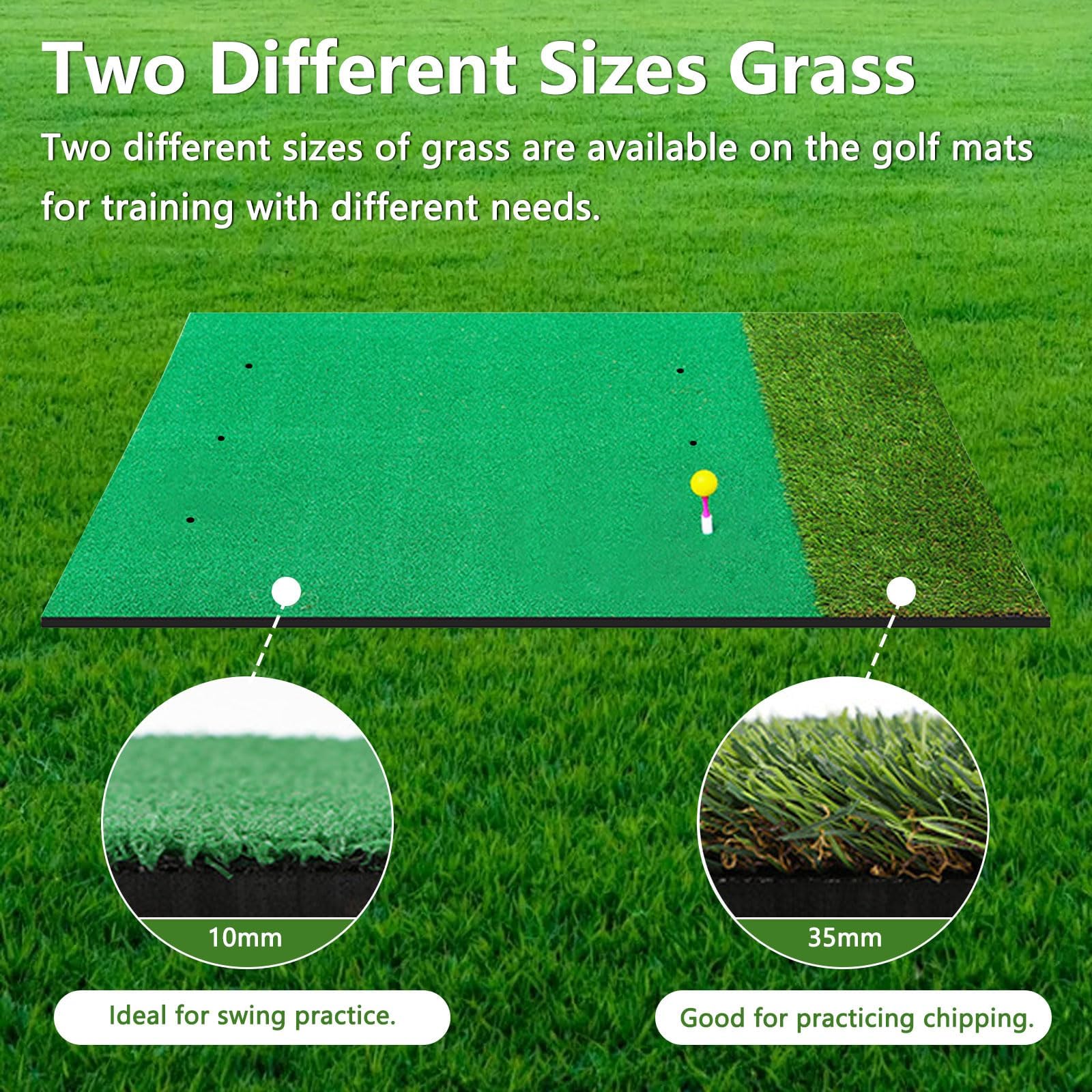 Tappetino in Erba Sintetica per Golf, Tappetino per Allenamento Swing