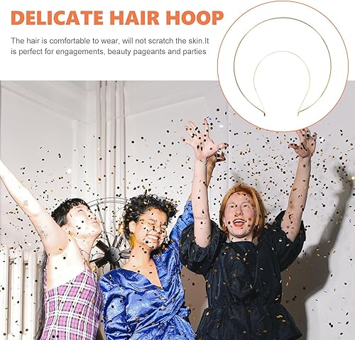 Miniatura 4 de FOMIYES Corona de halos dorados, 1 unidad, diadema de halos virgen, 2 capas, reina de diosa, ángel, tiara de metal, para boda