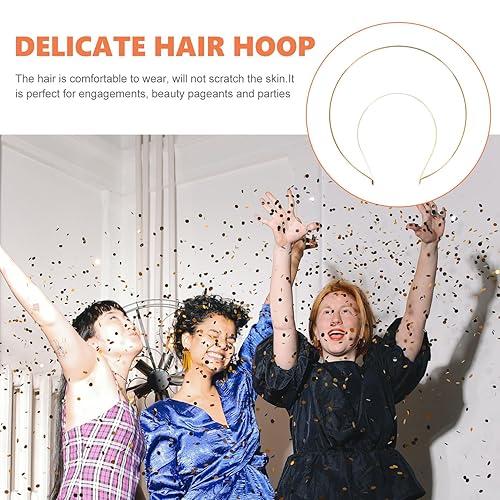 Miniatura 4 de FOMIYES Corona de halos dorados, 1 unidad, diadema de halos virgen, 2 capas, reina de diosa, ángel, tiara de metal, para boda