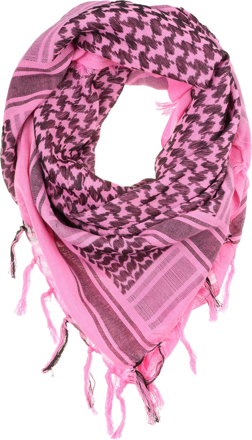 VIVIAN & VINCENT Shemagh Tactical Desert Scarf Keffiyeh Cotton Scarf Wrap for Men And Women